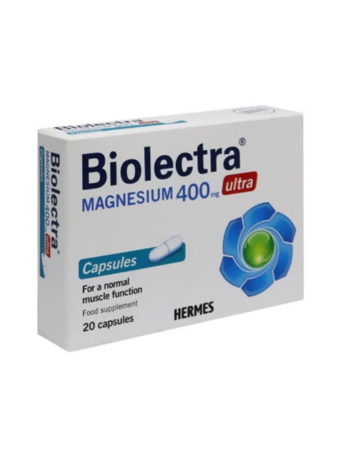 كبسولات مغنيسيوم ألترا 400 ملغ، 20 كبسولة